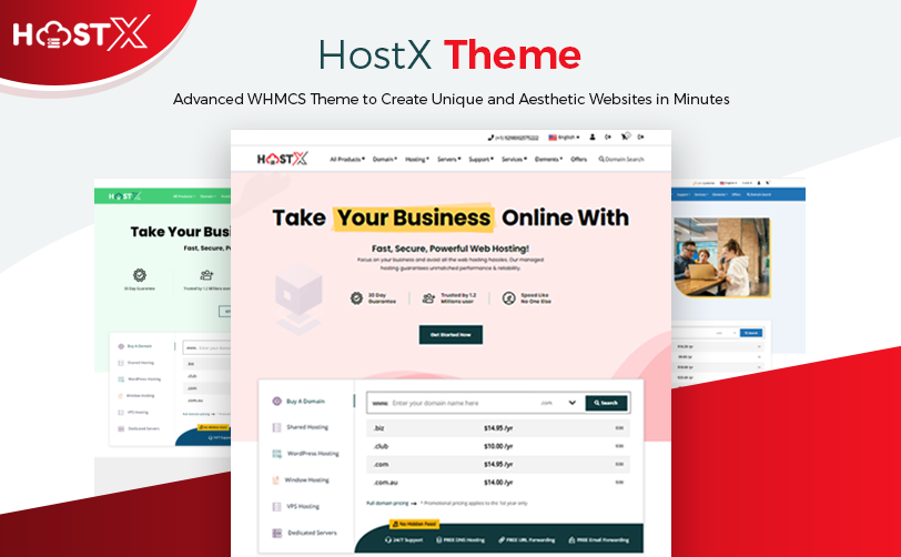 HostX – WHMCS Web Hosting Theme v2.2.6 Nulled