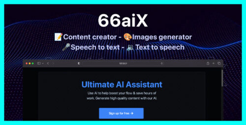 66aix v44.00 - AI Content, Chat Bot, Images Generator & Speech to Text (SAAS) Nulled