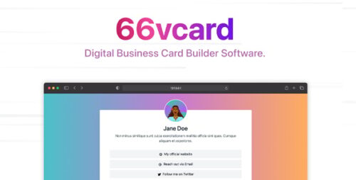 66vcard v35.0.0 – Digital Business Card Builder (SAAS) Nulled