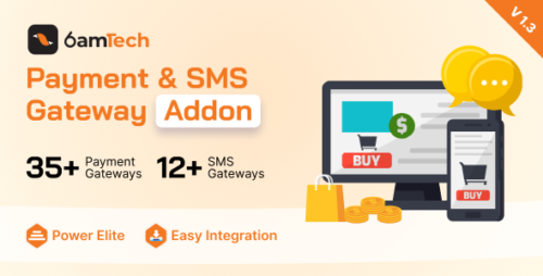 6amTech Payment & SMS Gateway Addon v1.4 Nulled Download