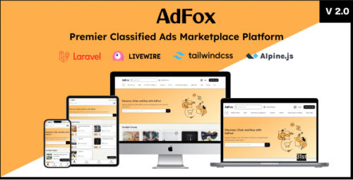 AdFox v2.0 - PWA Classified Ads with App-Like Mobile & Web Interface Script + Modules Nulled