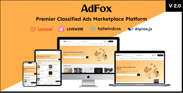 AdFox v2.0 - PWA Classified Ads with App-Like Mobile & Web Interface Script + Modules Nulled