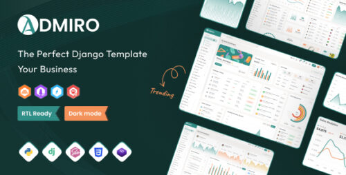 Admiro – Django Admin Dashboard Template