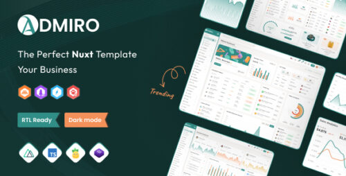 Admiro Vue Nuxt Admin Dashboard Template