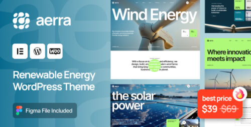 Aerra - Renewable Green Energy WordPress Theme
