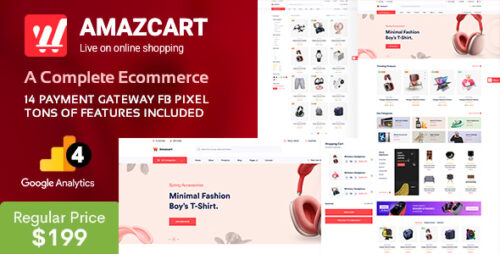 AmazCart v5.1.4 - Laravel Ecommerce System CMS + Addons Nulled