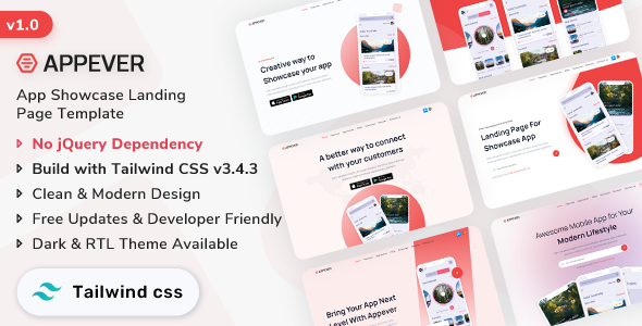 Appever - App Landing Template (Tailwind CSS)