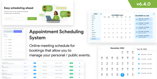 Appointment Scheduling System v6.4.3 – Meetings Scheduling – Calendly Clone – Online Appointment Booking