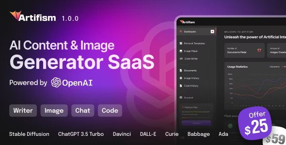 Artifism v6.9.0 – AI Content & Image Generator SaaS Nulled Download