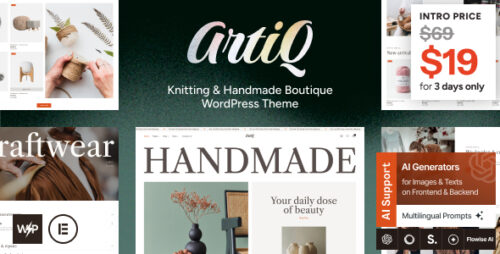 Artiq - Knitting Handmade Boutique WordPress Theme