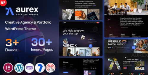Aurex - Creative Agency Portfolio WordPress Theme