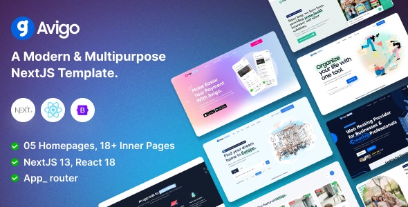 Avigo - Multipurpose Business NextJS Template