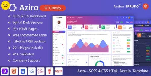 Azira - Admin Dashboard HTML Template