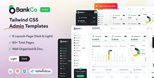 Bankco - Tailwind CSS Admin Templates