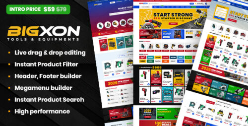 Bigxon - Parts And Tools WordPress WooCommerce Theme