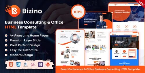 Bizino - Business Consulting Conference HTML Template