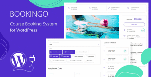 Bookingo - Course Booking System for WordPress 1.6