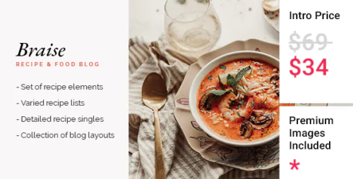 Braise - Recipe Food Blog WordPress Theme