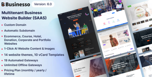 Businesso v6.0 - Business Website Builder SAAS (Multitenancy) Nulled
