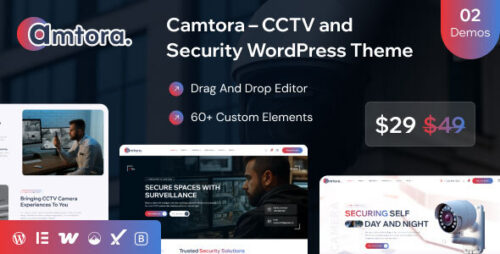 Camtora - CCTV and Security WordPress Theme