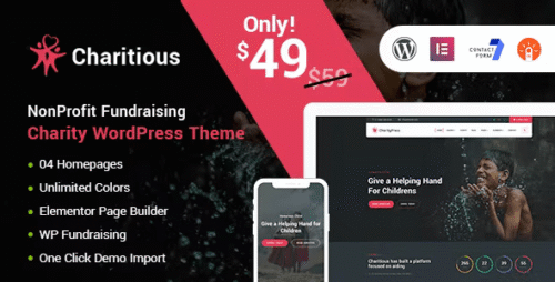 Charitious - NonProfit Fundraising Charity WordPress Theme 3.4