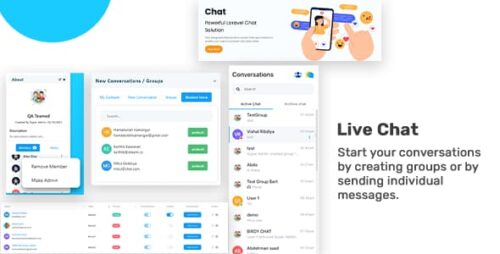 Chat - Laravel App (Private & Group) v7.1.0 - Real-Time Messaging Script Nulled