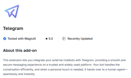 Chatbot Telegram v1.6.0 - MagicAI Addon