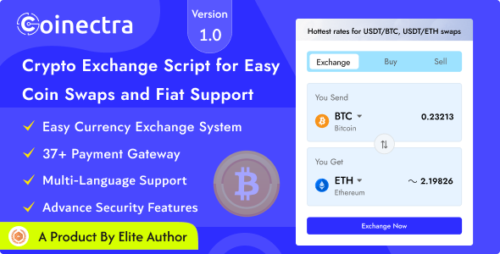 Coinectra v1.2 – Buy, Sell and Crypto Currency Exchange Script Nulled