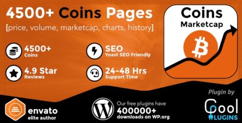 Coins MarketCap - WordPress Cryptocurrency Plugin 5.5.1