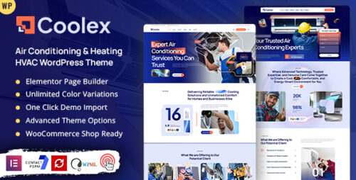 Coolex - Air Conditioning Heating HVAC WordPress Theme