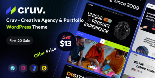 Cruv - Creative Agency Portfolio WordPress Theme