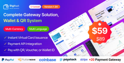 DigiKash v1.0.5 – Complete Payment Gateway, Wallet & QR System Download