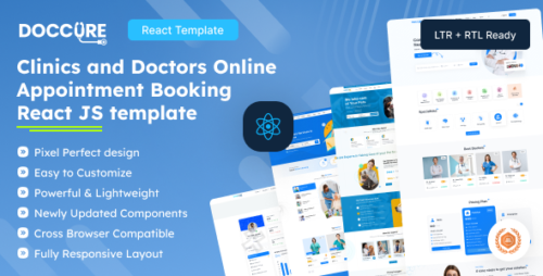 Doccure - React HTML Clinics Doctors Online Appointment Booking Reactjs Template