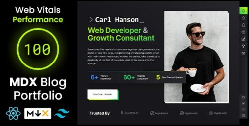 EdgeFolio - Nextjs React Blog Portfolio TailwindCSS Template