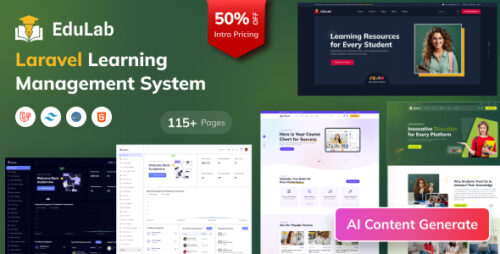 Edulab LMS v2.1 – Laravel Learning Management System with Tailwind CSS Nulled