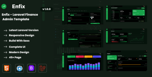 Enfix - Laravel Finance Admin Template