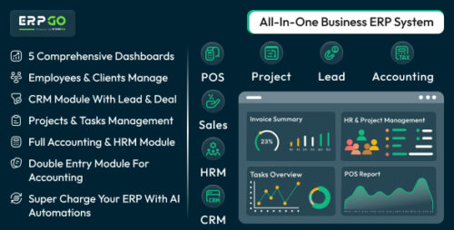 ERPGo SaaS v9.1 – All In One Business ERP With Project, Account, HRM, CRM & POS Nulled