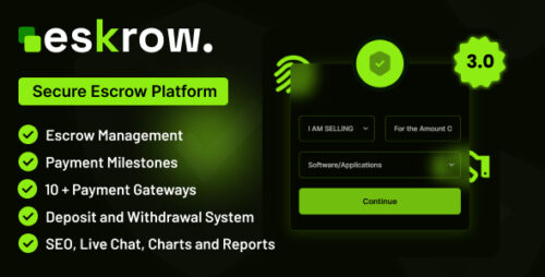 Eskrow v3.0 – Secure Escrow Platform PHP Script Download