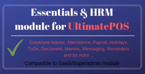 Essentials & HRM (Human resource management) v5.4 - Module for UltimatePOS