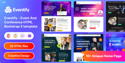 Eventify - Event Conference HTML Bootstrap 5 template