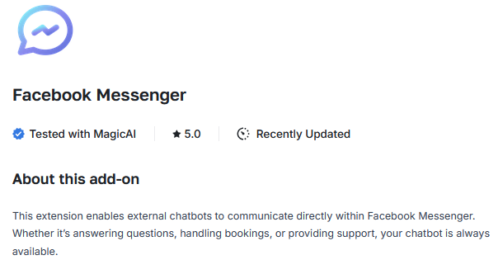 Facebook Messenger v1.3.0 - MagicAI Addon