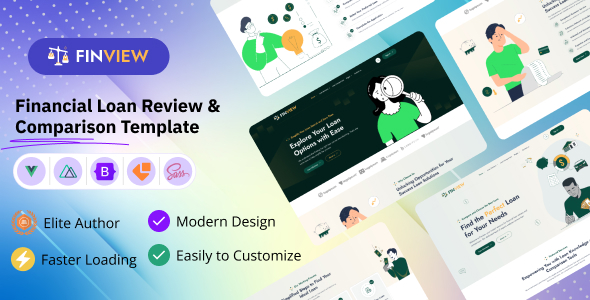 Finview - Financial Loan Review and Comparison Affiliate VueJs 3 Nuxt Template