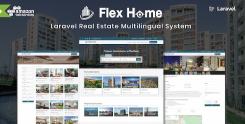 Flex Home v2.55.9 – Laravel Real Estate Multilingual System Nulled