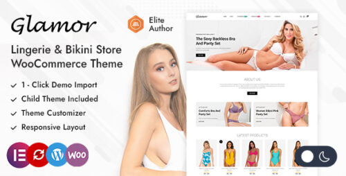 Glamor - Lingerie Underwear Store WordPress WooCommerce Theme