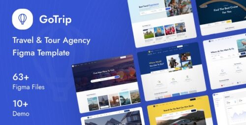 GoTrip - Travel Tour Agency Figma Template