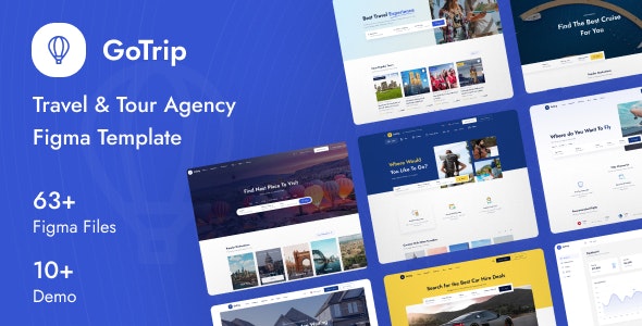 GoTrip - Travel Tour Agency Figma Template