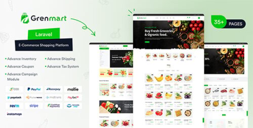 Grenmart v1.3.0 – Organic & Grocery Laravel eCommerce Download