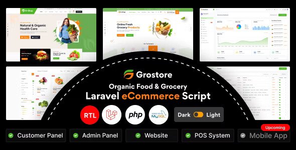 GroStore v4.6.0 – Food & Grocery Laravel eCommerce with Admin Dashboard