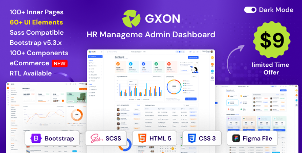 GXON | HR Management Admin Dashboard Bootstrap HTML Template + RTL