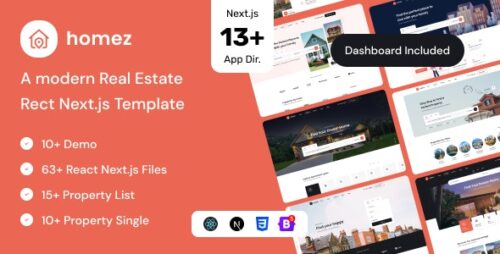Homez - Real Estate React NextJS Template